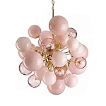 Люстра розовые шары на золотом каркасе Pink Light Bubbles варинант исполнения - 2 | Loft Concept в Самаре