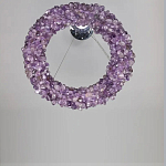 Люстра кргулая из фиолетового хрустального камня Purple Diamond варинант исполнения - 1 | Loft Concept в Самаре