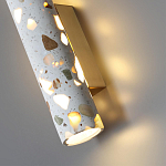 Бра с цилиндрическим белым бетонным плафоном Terrazzo Light варинант исполнения - 4 | Loft Concept в Самаре