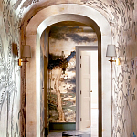 Обои ручная роспись Bamboo River Blossom Original colourway on Deep Rich Gold gilded paper with pearlescent antiquing варинант исполнения - 2 | Loft Concept в Самаре