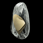 Бра овальное из стекла с золотым элементом Flow Texture  варинант исполнения - 6 | Loft Concept в Самаре