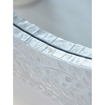 Зеркало круглое инкрустированное раковинами устриц Bone Inlay Dome Mirror White варинант исполнения - 5 | Loft Concept в Самаре