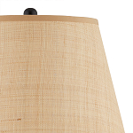 Настольная лампа темно-коричневая с тканевым абажуром в форме конуса Сhieftain варинант исполнения - 2 | Loft Concept в Самаре