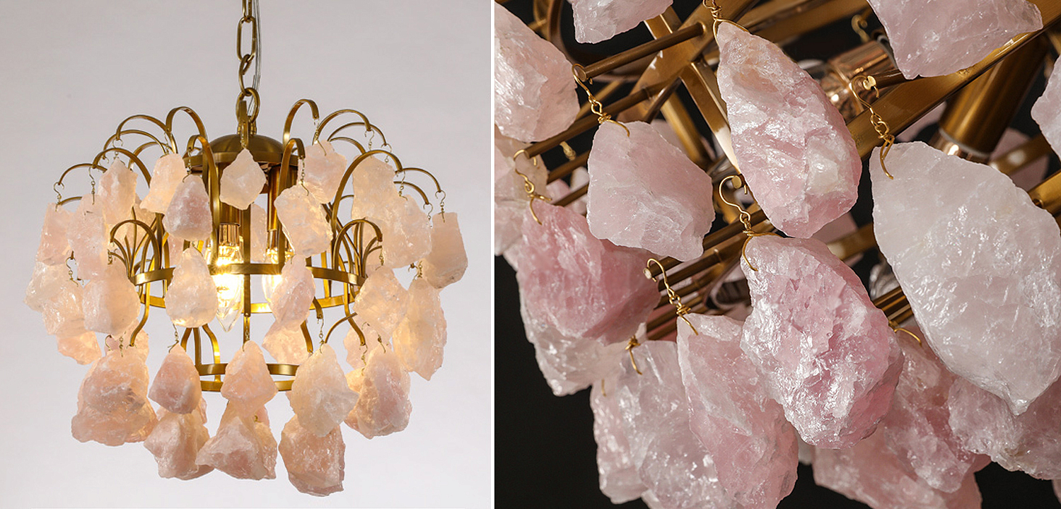 Hardis Pink stone Chandelier 30 Hardis Pink stone Chandelier 30 - Loft-Concept в Самаре