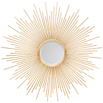 Зеркало-солнце круглое в раме из металла с золотыми с лучами Rays of Peace варинант исполнения - 1 | Loft Concept в Самаре