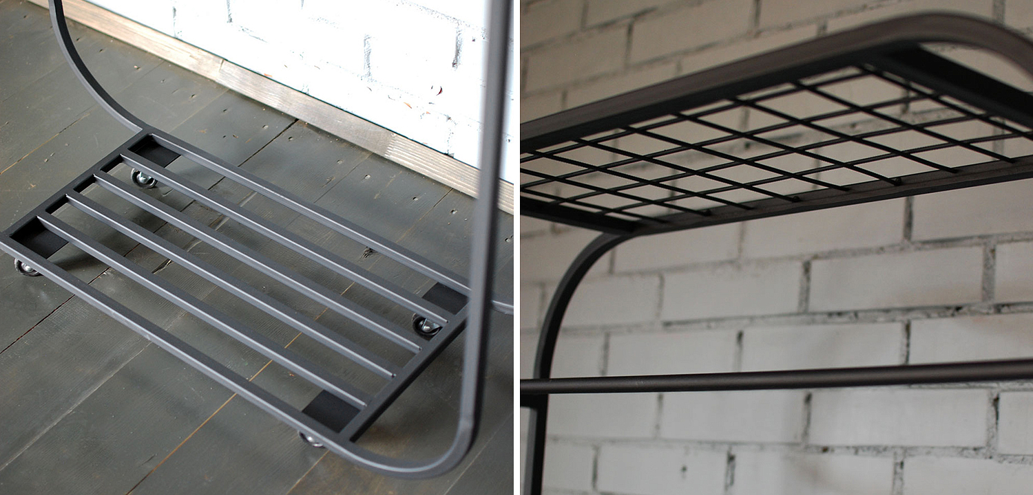 Рейл Kieron Industrial Metal Rust Clothes Rail Рейл Kieron Industrial Metal Rust Clothes Rail - Loft-Concept в Самаре