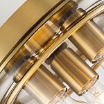 Потолочный светильник для ванных комнат с круглым стеклянным плафоном и тремя лампами Quoizel варинант исполнения - 4 | Loft Concept в Самаре