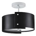 Потолочный светильник круглый светодиодный Semicircular White Panels чёрный варинант исполнения - 3 | Loft Concept в Самаре