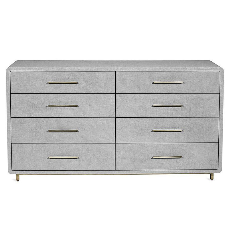 Комод с 8-ю вместительными ящиками Dresser with Fabric Trim Бежевый Серый Комод с 8-ю вместительными ящиками Dresser with Fabric Trim Бежевый Серый в Самаре | Loft Concept