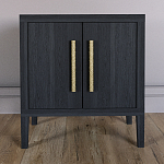 Тумбочка Primo с дверцами шпон Черный дуб варинант исполнения - 2 | Loft Concept в Самаре