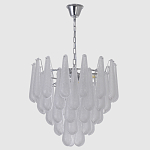 Люстра с подвесками из рифленного стекла в форме капель Textured Glass Chandelier варинант исполнения - 2 | Loft Concept в Самаре