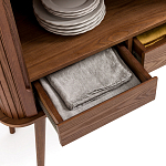 Буфет с двумя раздвижными дверцами Toinette Brown Wooden Cupboard варинант исполнения - 5 | Loft Concept в Самаре