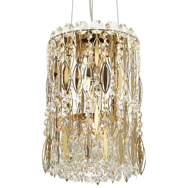 Подвесной светильник с металлическими и хрустальными подвесками Bonnay Crystal Hanging Lamp Прозрачное Стекло Золотой Подвесной светильник с металлическими и хрустальными подвесками Bonnay Crystal Hanging Lamp Прозрачное Стекло Золотой в Самаре | Loft Concept