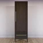 Узкий Шкаф Primo с 2 выдвижными ящиками Темный орех варинант исполнения - 2 | Loft Concept в Самаре