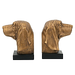 Держатель для книг с бронзовыми фигурками головы собаки Dog Elegance  варинант исполнения - 1 | Loft Concept в Самаре