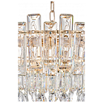 Круглая люстра с хрустальными подвесками на золотистом каркасе Gorgeous Crystal Light варинант исполнения - 5 | Loft Concept в Самаре