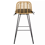 Стул барный с ротанговым плетением Half Bar Chair with Wicker без подлокотников варинант исполнения - 3 | Loft Concept в Самаре