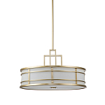 Подвесной светильник цвета латунь с белым матовым плафоном с геометрическим рисунком Feiss варинант исполнения - 1 | Loft Concept в Самаре