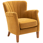 Кресло велюровое на ножках из массива ясеня Jessie Armchair варинант исполнения - 1 | Loft Concept в Самаре