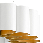 Люстра круглая фактурная в сочетании белого и золотого цвета Wide Stripes of Ribbon варинант исполнения - 1 | Loft Concept в Самаре