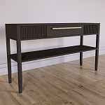 Дизайнерская Консоль с полкой и ящиком Primo Темный орех варинант исполнения - 2 | Loft Concept в Самаре