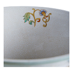 Ваза высокая из фарфора на бронзовом основании Turquoise Blooming Garden варинант исполнения - 3 | Loft Concept в Самаре