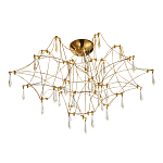 Потолочный светильник с тонкой металлической конструкцией цвета золото Quasar варинант исполнения - 1 | Loft Concept в Самаре