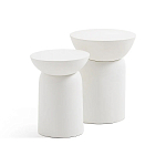 Приставной столик белого цвета Tori варинант исполнения - 4 | Loft Concept в Самаре