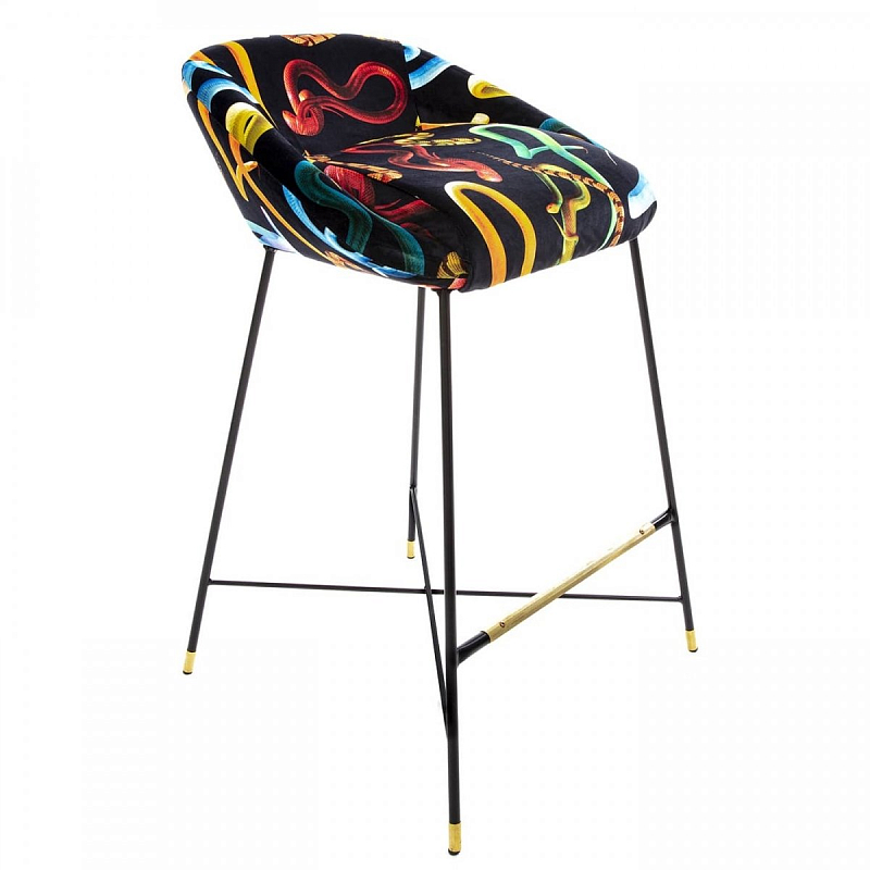 Барный стул Seletti High Stool Snakes Черный Мульти в Самаре | Loft Concept 