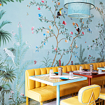 Обои ручная роспись Amazonia Duck Egg варинант исполнения - 5 | Loft Concept в Самаре