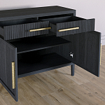 Буфет Primo с двумя ящиками и двумя фасадами Черный дуб варинант исполнения - 5 | Loft Concept в Самаре