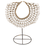 Этническое ожерелье из ракушек на подставке White Shells Necklace варинант исполнения - 1 | Loft Concept в Самаре