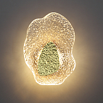 Бра с рельефным волнообразным стеклянным плафоном и вставкой из мрамора Liquid Stone варинант исполнения - 4 | Loft Concept в Самаре