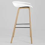 Барный стул на ножках из натурального дерева Boras White варинант исполнения - 2 | Loft Concept в Самаре
