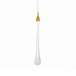 Подвесной светильник с плафоном в форме капли на золотистом каркасе Raindrop варинант исполнения - 2 | Loft Concept в Самаре