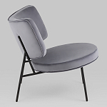 Мини-кресло District Lounge велюр серый варинант исполнения - 2 | Loft Concept в Самаре