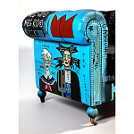 Кресло "Баския и Уорхол" Basquiat Warhol graffiti chair натуральная кожа варинант исполнения - 4 | Loft Concept в Самаре