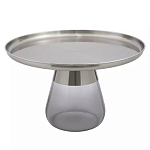 Кофейный столик с основанием из закаленного стекла Classic Round Gray Table варинант исполнения - 1 | Loft Concept в Самаре