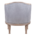 Кресло низкое с мягкой обивкой из велюра на 4-х деревянных ножках Emile Armchair grey варинант исполнения - 3 | Loft Concept в Самаре