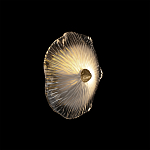 Бра в форме прозрачного стеклянного цветка с рельефной текстурой Textured Glass варинант исполнения - 8 | Loft Concept в Самаре