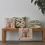 Подушка с цветочным принтом Blooming Elegance Rose варинант исполнения - 5 | Loft Concept в Самаре