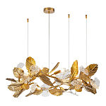 Люстра на ветвистом каркасе с листьями Golden Wreath варинант исполнения - 1 | Loft Concept в Самаре
