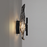 Бра с волнообразным стеклянным плафоном и вставкой из мрамора Liquid Stone варинант исполнения - 12 | Loft Concept в Самаре