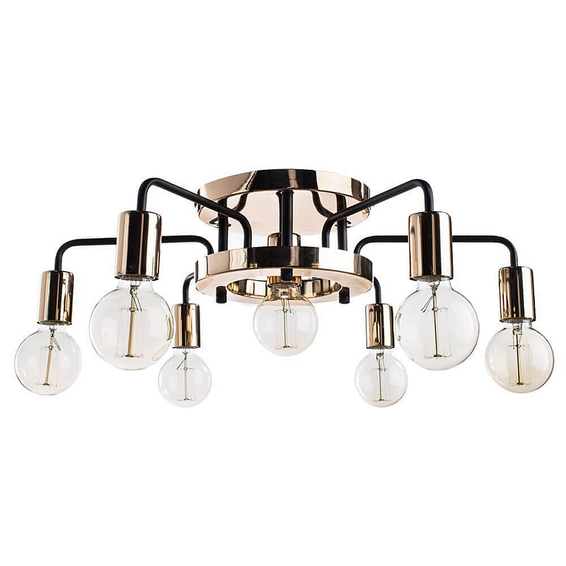 Потолочный светильник Loft Industrial Glossy Gold Ceiling Черный Глянцевое золото Потолочный светильник Loft Industrial Glossy Gold Ceiling Черный Глянцевое золото в Самаре | Loft Concept