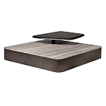 Столик журнальный квадратный  с полкой Sculptural Marble Accent с мрамором  варинант исполнения - 2 | Loft Concept в Самаре