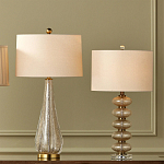 Настольная лампа с фактурным стеклянным корпусом Glamorous Pommel варинант исполнения - 4 | Loft Concept в Самаре