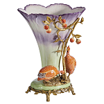 Ваза с цесарками из фарфора с бронзовыми элементами Garden of Eden варинант исполнения - 3 | Loft Concept в Самаре