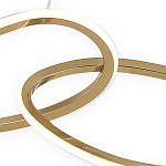 Люстра подвесная с 4-мя асимметричными кольцами золотого цвета Ring Horizontal варинант исполнения - 2 | Loft Concept в Самаре