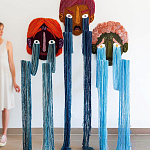 Вязаный Арт-Объект на стену из трех элементов Triptych варинант исполнения - 2 | Loft Concept в Самаре