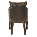 Кресло кожаное на 4-х деревянных ножках из массива березы Ethan Armchair brown варинант исполнения - 2 | Loft Concept в Самаре